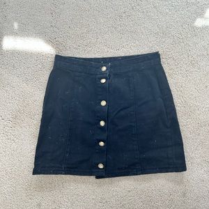 Black Jean Skirt